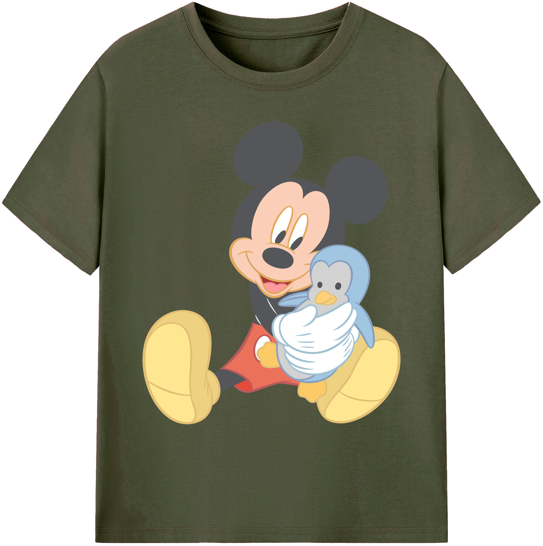 ミッキーマウス Mickey Mouse 綿100％ メンズ半袖Tシャツ｜肌触りやわらか＆通気性